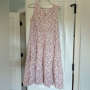 Banana republic floral tiered midi dress (petite)